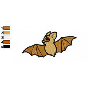 Free Animal for kids Bat Embroidery Design